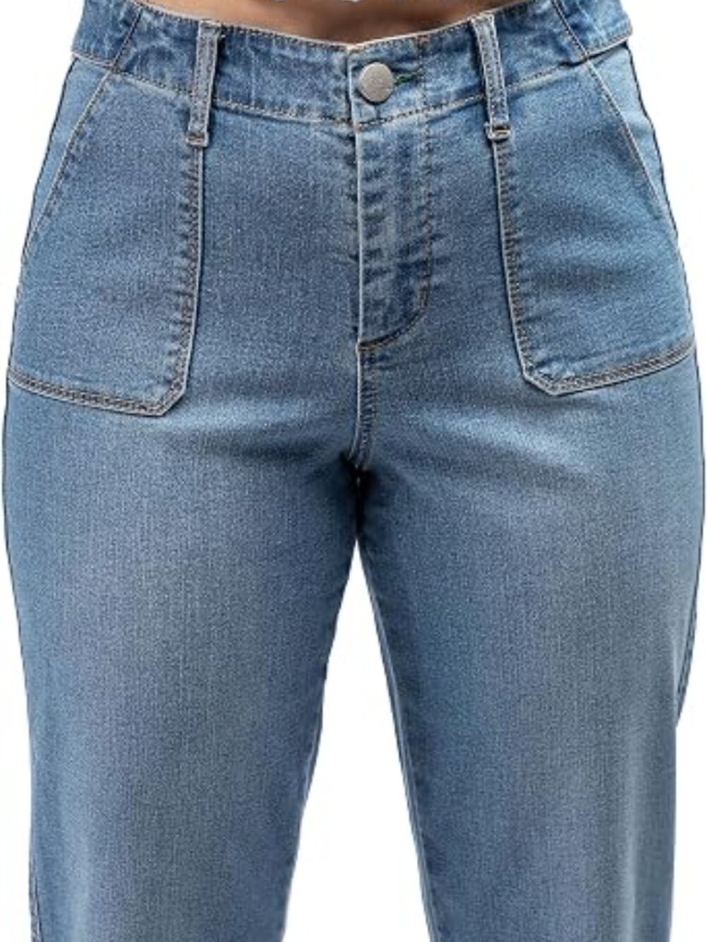 1822 Denim Women's Straight Leg Light Was Blue Jeans Sz 14